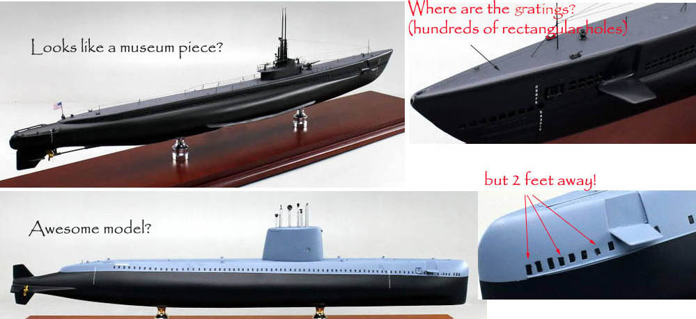 Working sales model submarines